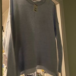Never worn. Baby blue sweater bought at TJ Maxx